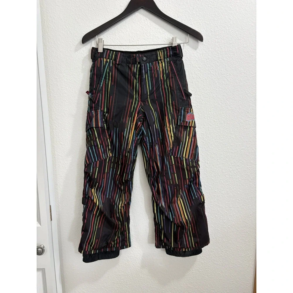 Burton DryRide All Access Pants Boys Cargo Ski Snowboard Med 7/8 Multicolor